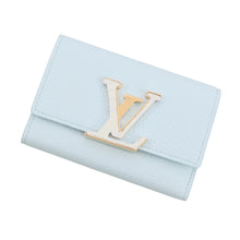 将图像加载到图库查看器中，LOUIS VUITTON Portefeuille Capucine Compact Sky BlueN89898 Taurillon Leather/Karung Leather
