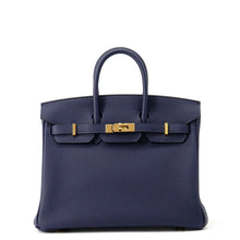 将图像加载到图库查看器中，HERMES Birkin Blue Abysse Togo Leather Size 25
