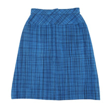 Load image into Gallery viewer, CHANEL 2020 Resort Collection Checkered Tweed Skirt Size 34 BlueP62625 V46600 MG152 Cotton53% Wool35% Polyamide12%
