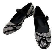 HERMES Lightweight flat ballet shoes BlackH252057Z Suede Bijoux Size 36