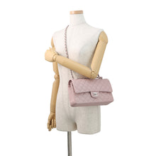 Load image into Gallery viewer, CHANEL Matelasse W flap WChainShoulder Bag PinkA01112 Caviar Leather Size 25
