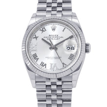 将图像加载到图库查看器中，ROLEX Datejust W36mm Stainless Steel K18WG Silver Dial126234
