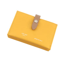 将图像加载到图库查看器中，CELINE Accordion Card Case Yellow104323 Leather
