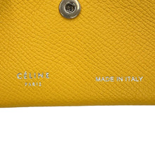 将图像加载到图库查看器中，CELINE Accordion Card Case Yellow104323 Leather
