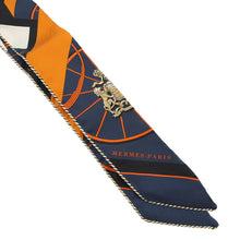 Load image into Gallery viewer, HERMES Twilly Springs Springs Bague Fall/Winter 2022 Black/Orange/Cream Silk100%
