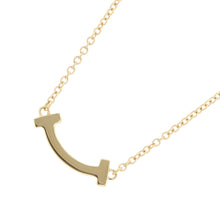 Load image into Gallery viewer, TIFFANY&amp;Co. T Smile Pendant Size Mini62617683 18K Yellow Gold
