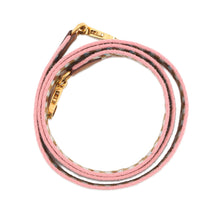 Load image into Gallery viewer, HERMES Bandouliere Rose d'Eté / White / Rouge Vif / Gold Canvas Swift Leather Size 4.4"x1"
