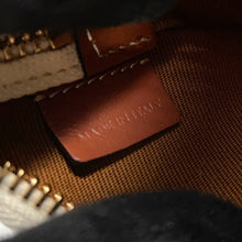 将图像加载到图库查看器中，CELINE Ava Handbag White/Tan10I602DS1.01TA PVC Calf Leather Size Mini
