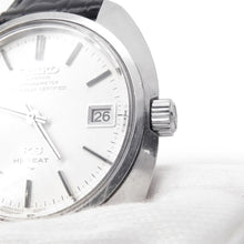 将图像加载到图库查看器中，SEIKO King SEIKO Superior Chronometer Hi-Beat Medallion W37mm Stainless Steel Gold Plated Leather Silver Dial4502-8010
