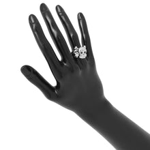 将图像加载到图库查看器中，Dior Tet du Maure Skull Ring Size 55/#15 18K White Gold
