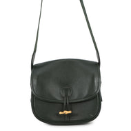 HERMES Duffle Shoulder Bag Green Box Calf Leather