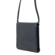 Load image into Gallery viewer, HERMES Wood Shoulder Bag Navy Box Calf Leather
