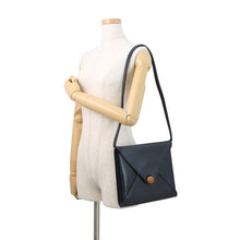 Load image into Gallery viewer, HERMES Wood Shoulder Bag Navy Box Calf Leather
