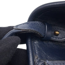 Load image into Gallery viewer, HERMES Wood Shoulder Bag Navy Box Calf Leather
