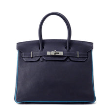 将图像加载到图库查看器中，HERMES Birkin Blue Indigo/Blue Jean Togo Leather Size 30
