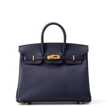 将图像加载到图库查看器中，HERMES Birkin Contour Blue Indigo/Rouge H Epsom Size 25
