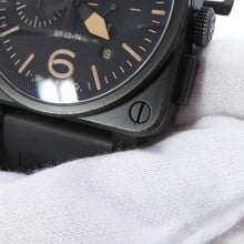 Load image into Gallery viewer, Bell&amp;Ross Heritage Chronograph ORANGELTD W42mm Stainless Steel Rubber Black DialBR 03-94HERI-CA
