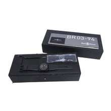 将图像加载到图库查看器中，Bell&amp;Ross Heritage Chronograph ORANGELTD W42mm Stainless Steel Rubber Black DialBR 03-94HERI-CA
