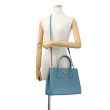 Load image into Gallery viewer, PRADA Saffiano Leather Cuir Tote Bag BlueBN2775 Leather

