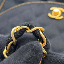 Load image into Gallery viewer, CHANEL Matelasse CC Logo ChainShoulder Bag Black Satin
