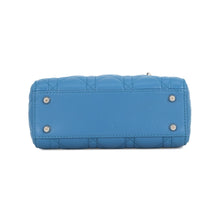Load image into Gallery viewer, Dior Cannage Lady Dior Blue Leather Size Mini

