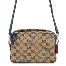 将图像加载到图库查看器中，GUCCI GG Canvas Snake Shoulder Bag Beige/Navy817771 GG Canvas Leather
