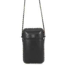 Load image into Gallery viewer, CHANEL Matelasse Chain Phone Case BlackA94471 Lambskin
