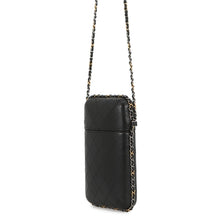 Load image into Gallery viewer, CHANEL Matelasse Chain Phone Case BlackA94471 Lambskin
