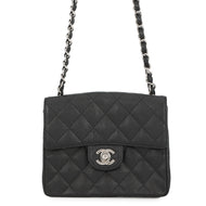 CHANEL Mini Matelasse Chain Shoulder Bag BlackA01115 Caviar Leather Size 17