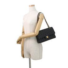 将图像加载到图库查看器中，CHANEL Matelasse Chain Shoulder Bag BlackA01112 Caviar Leather Size 25
