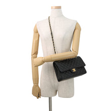 将图像加载到图库查看器中，CHANEL Matelasse Chain Shoulder Bag BlackA01112 Caviar Leather Size 25
