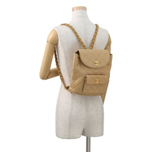 Load image into Gallery viewer, CHANEL Matelasse Backpack BeigeA10177 Lambskin
