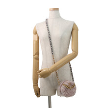 将图像加载到图库查看器中，CHANEL CHANEL19 Round ChainShoulder Bag PinkAP0945 Fur Lambskin
