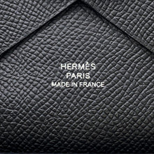 将图像加载到图库查看器中，HERMES Calvi Duo Black Epsom
