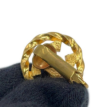 将图像加载到图库查看器中，CHANEL CC Logo Vintage Earring Gold Gold Plated Rhinestone

