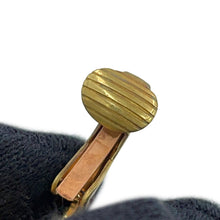 将图像加载到图库查看器中，CHANEL CC Logo Vintage Earring Gold Gold Plated Rhinestone
