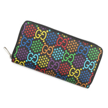 Load image into Gallery viewer, GUCCI GG Psychedelic Zip-Around Wallet Black/Multicolor601079 GG psychedelic
