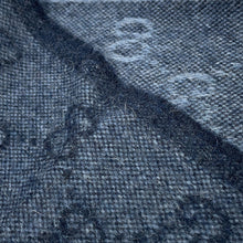 将图像加载到图库查看器中，GUCCI Webbing line Scarf Midnight Blue570603 3GB18 4068 Wool 75% Alpaca25%
