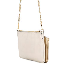 将图像加载到图库查看器中，MIUMIU ChainShoulder Bag White/Gold Leather
