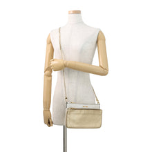 将图像加载到图库查看器中，MIUMIU ChainShoulder Bag White/Gold Leather
