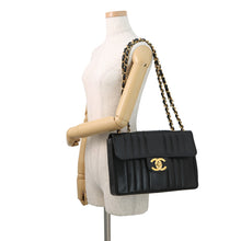 Load image into Gallery viewer, CHANEL Mademoiselle Chain Shoulder Bag Black Caviar Leather Size 30
