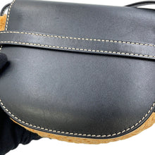 Load image into Gallery viewer, LOEWE Gate Shoulder Bag Black/Natural329.13.U62 Raffia Leather Size Mini
