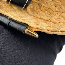 Load image into Gallery viewer, LOEWE Gate Shoulder Bag Black/Natural329.13.U62 Raffia Leather Size Mini
