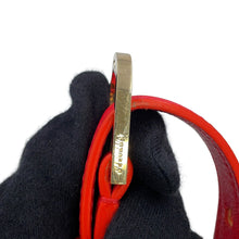 Load image into Gallery viewer, Delvaux Bread Shoulder Bag Red Leather
