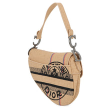 Load image into Gallery viewer, Dior Dior Union Motif Jute Saddle Shoulder Bag BeigeM0446BRUW_M918 Canvas
