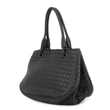 将图像加载到图库查看器中，Bottega Veneta INTRECCIATO Handbag Black Leather
