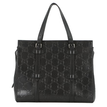 Load image into Gallery viewer, GUCCI GG embossed Tote Bag Black625774 527066 Leather

