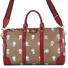 Load image into Gallery viewer, GUCCI Medium Duffle Bag Doraemon Collaboration Brown/Red647815 Mini GG Supreme Leather
