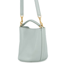将图像加载到图库查看器中，CELINE Teen Bucket 16 Shoulder Bag Soft blue197573CR4.07SZ Calf Leather
