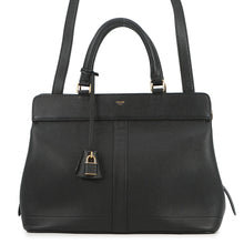 将图像加载到图库查看器中，CELINE Cabas de France 2-way Bag Black192663CRE.38NO Grained CalfLeather Size Medium
